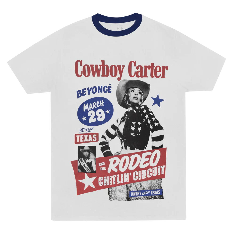 COWBOY CARTER SHORT SLEEVE RINGER TEE
