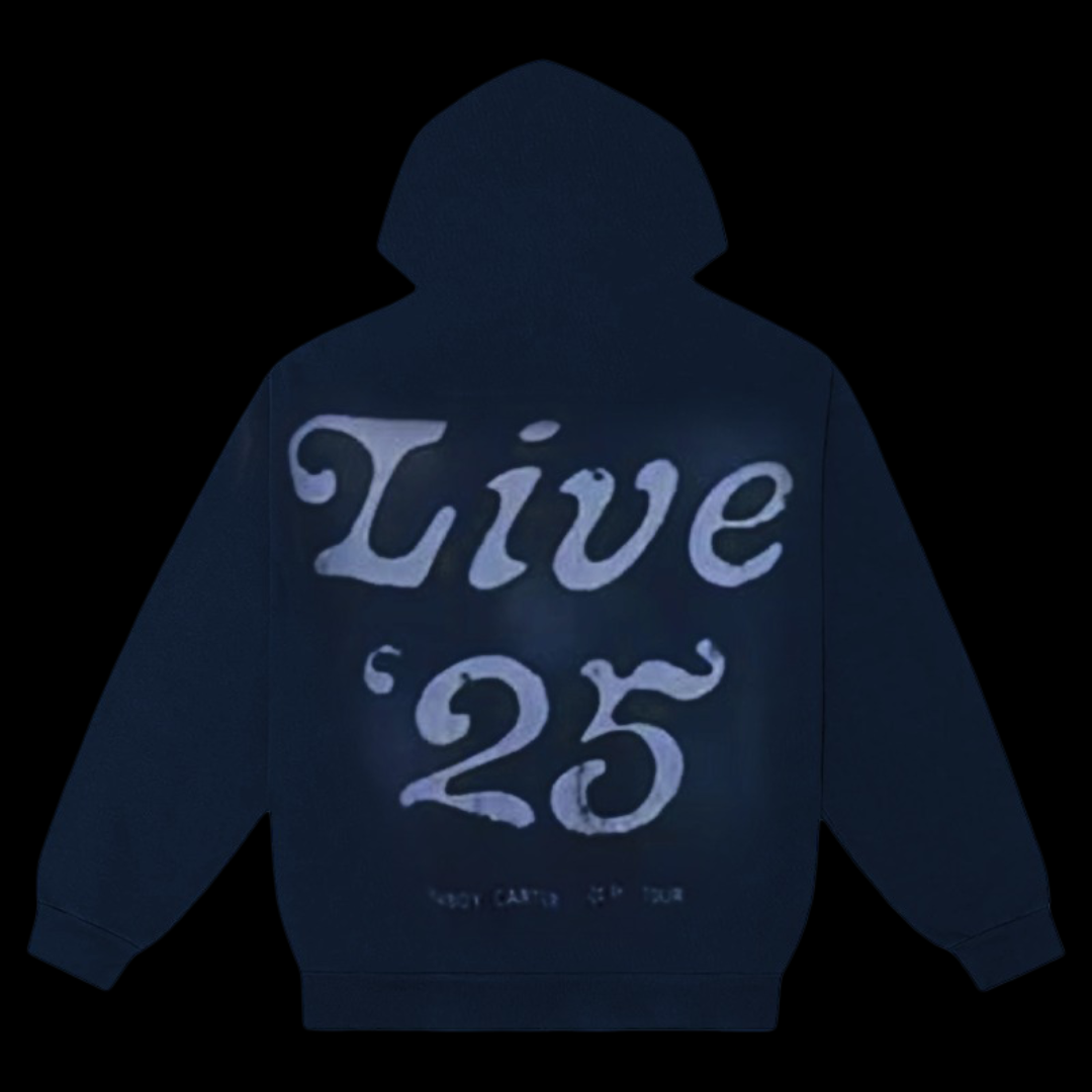 Beyonce Merch - Cowboy Carter Signature Dark Blue Live Tour Hoodie