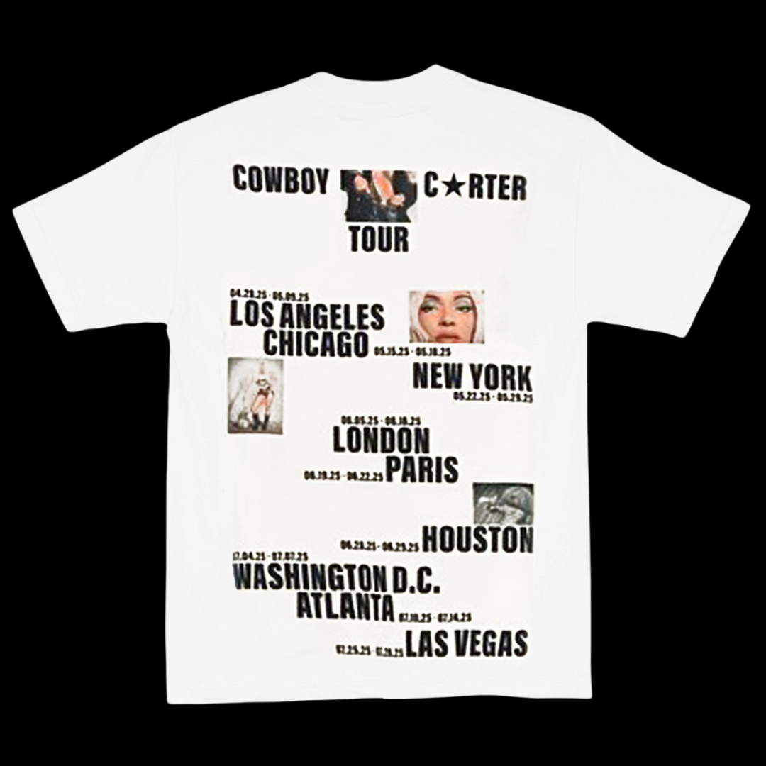Beyonce Merch - Cowboy Carter Global Tour Dates White