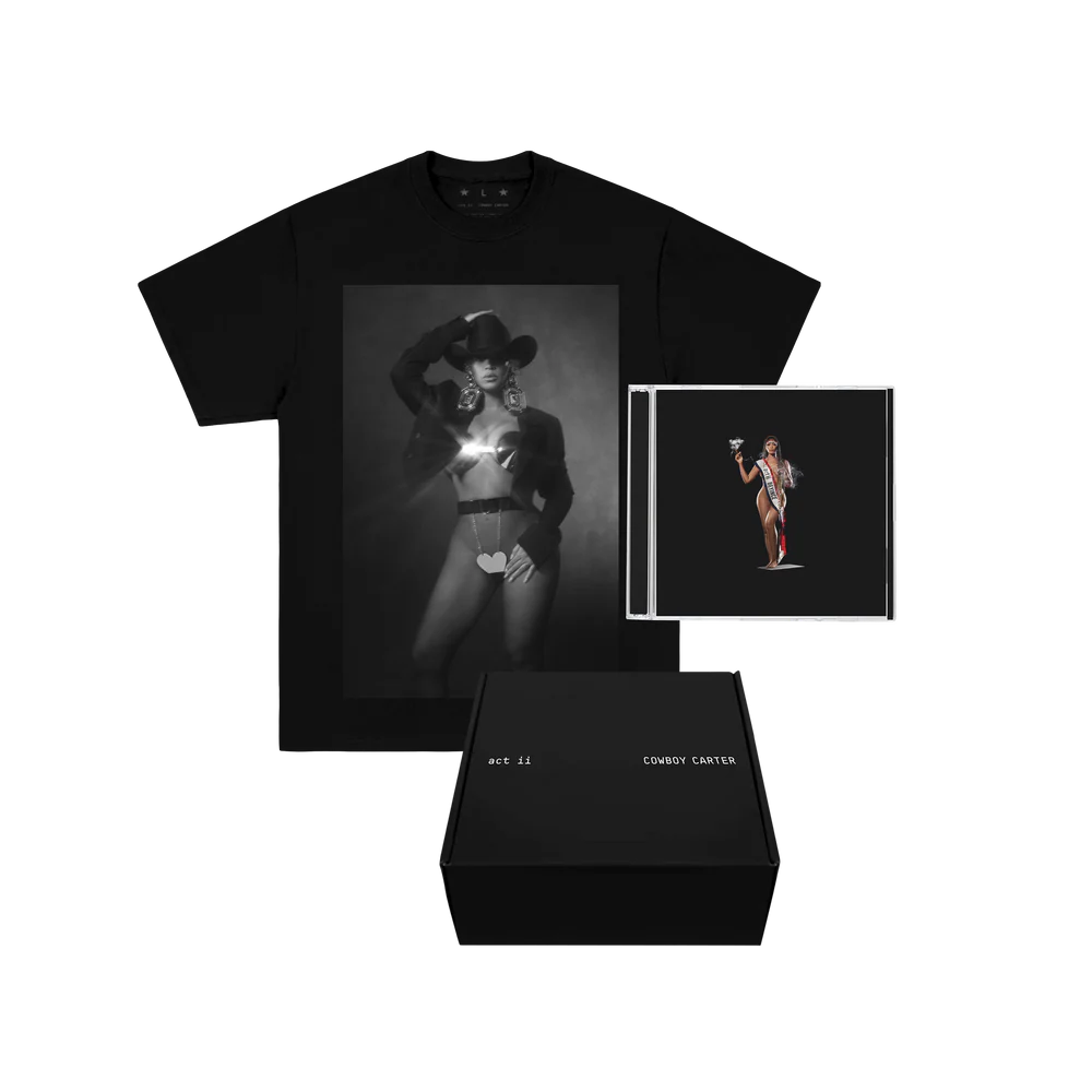 Cowboy Carter Limited Edition Cover CD Boxset (Black Tee)
